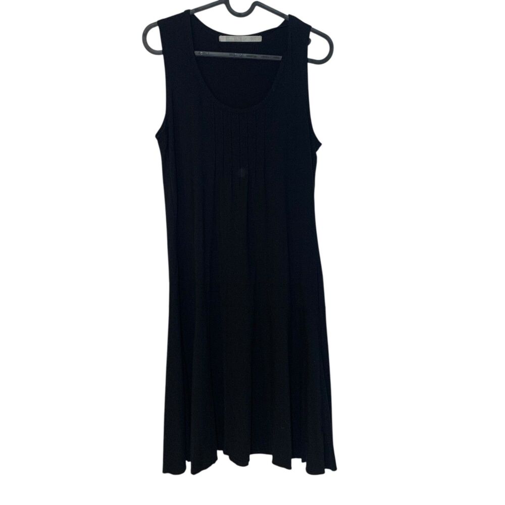 Athleta Womens Black Knee Length Sleeveless Tank Dress M Casual Errands Travel